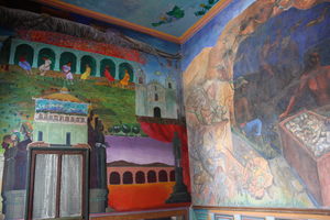 oco3 El mural del Palacio Municipal Rodolfo Morales en Ocotlán, México